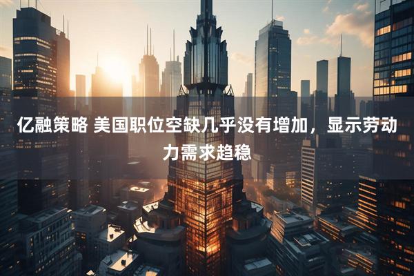 亿融策略 美国职位空缺几乎没有增加，显示劳动力需求趋稳